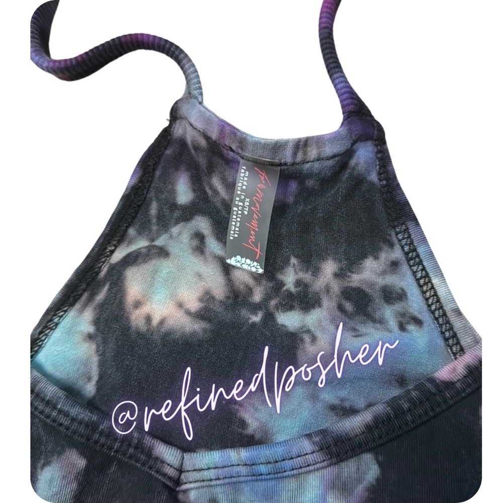 Free People Movement Hot Shot Mini Romper size XS NEW Washed Black Reverse Dye - Picture 7 of 8
